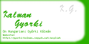 kalman gyorki business card